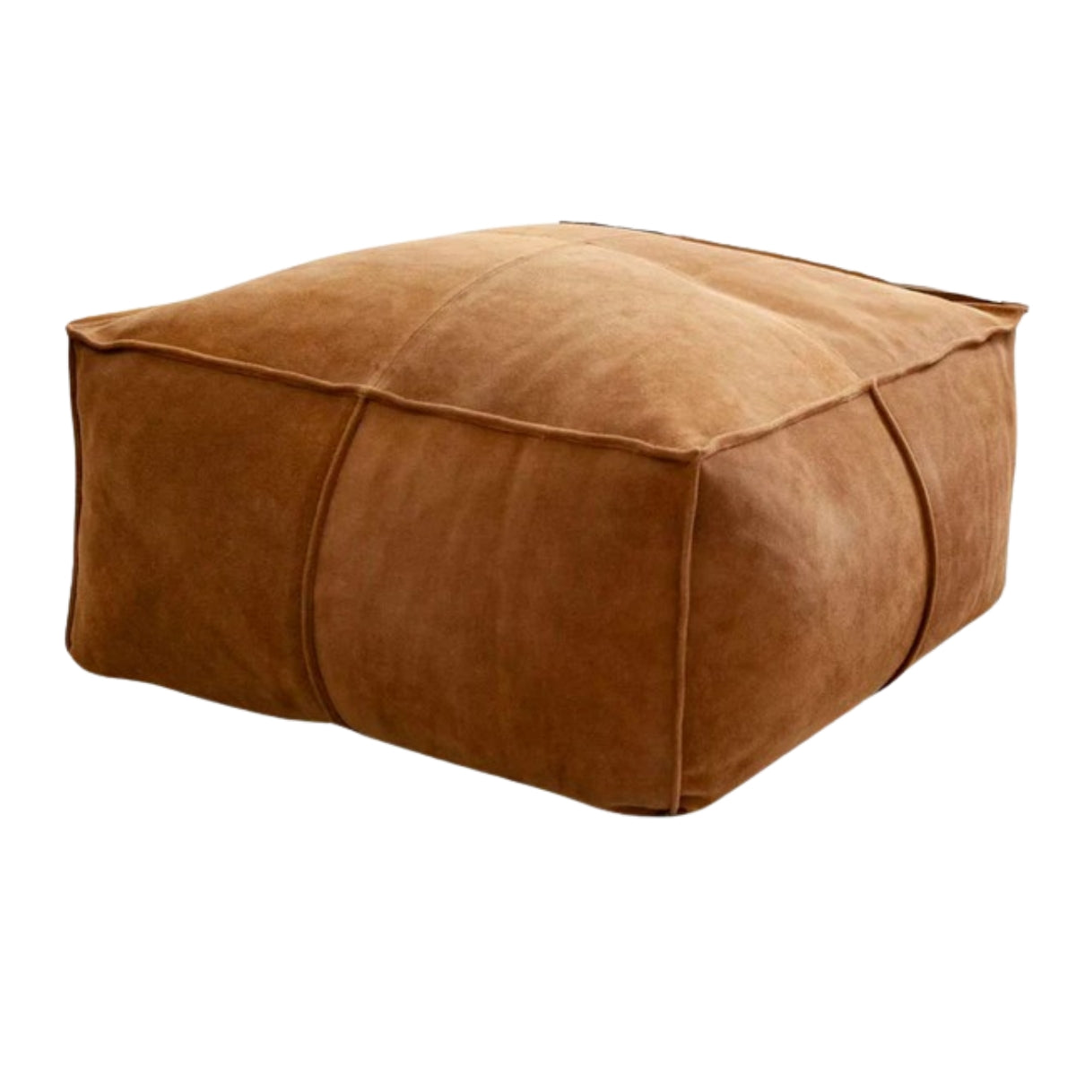 Tan Leather Ottoman