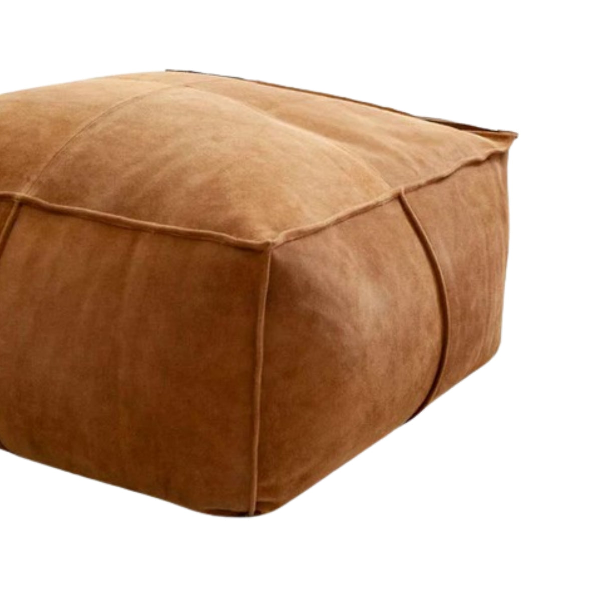 Tan Leather Ottoman