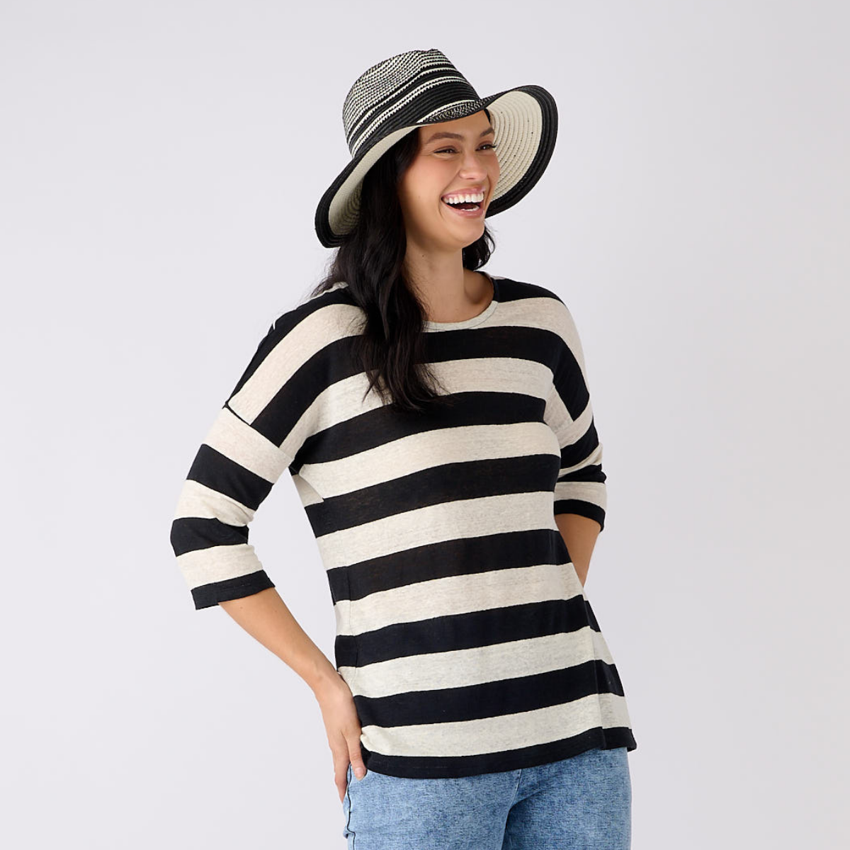 Wide Rim Pattern Fedora Hat