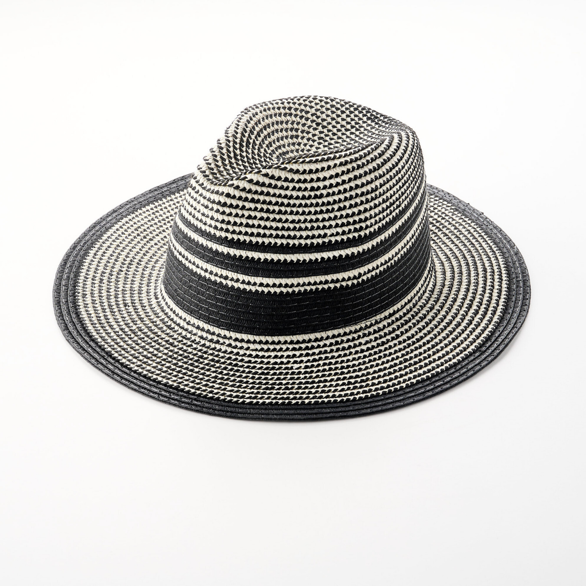 Wide Rim Pattern Fedora Hat