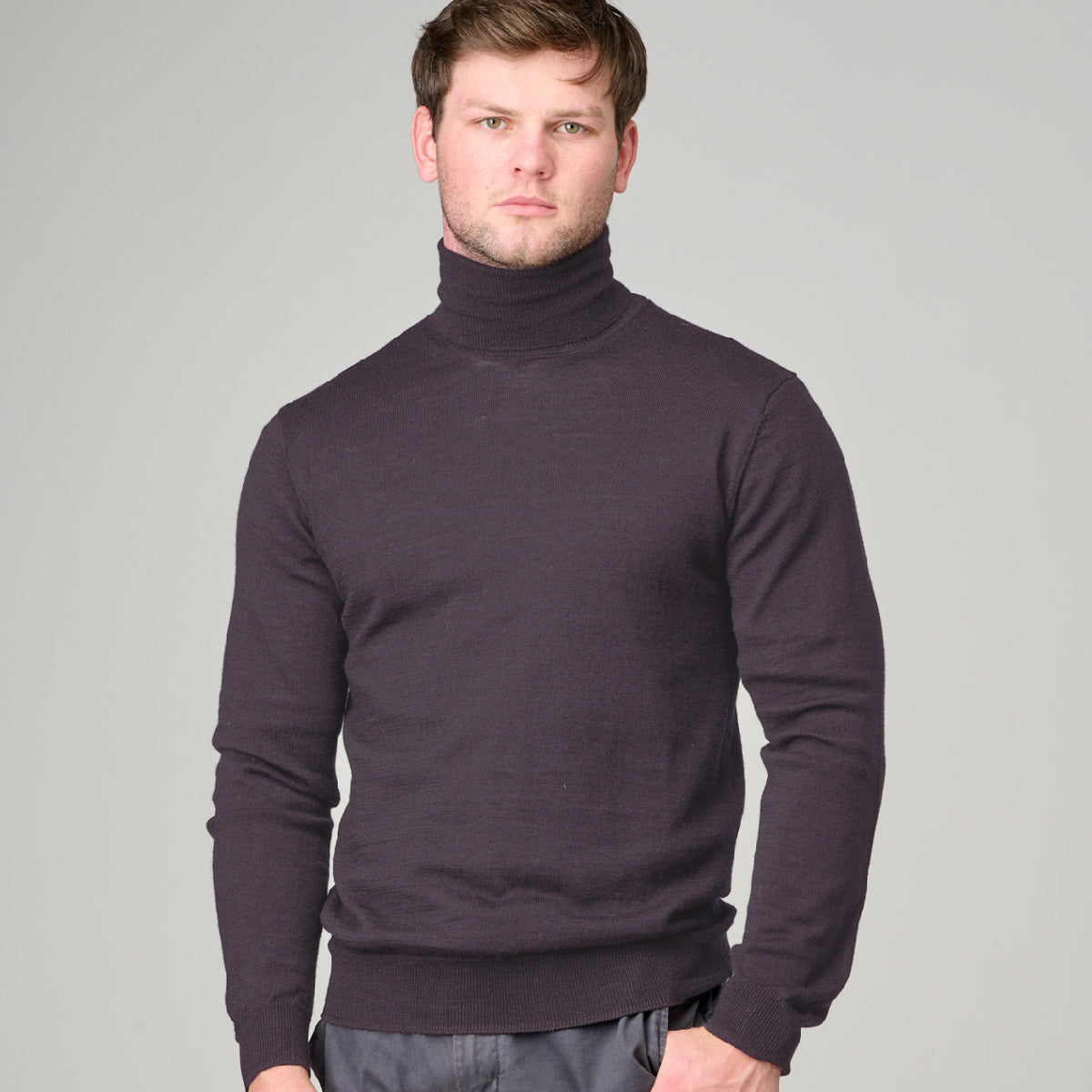 Ansett Mens Roll Neck Pullover