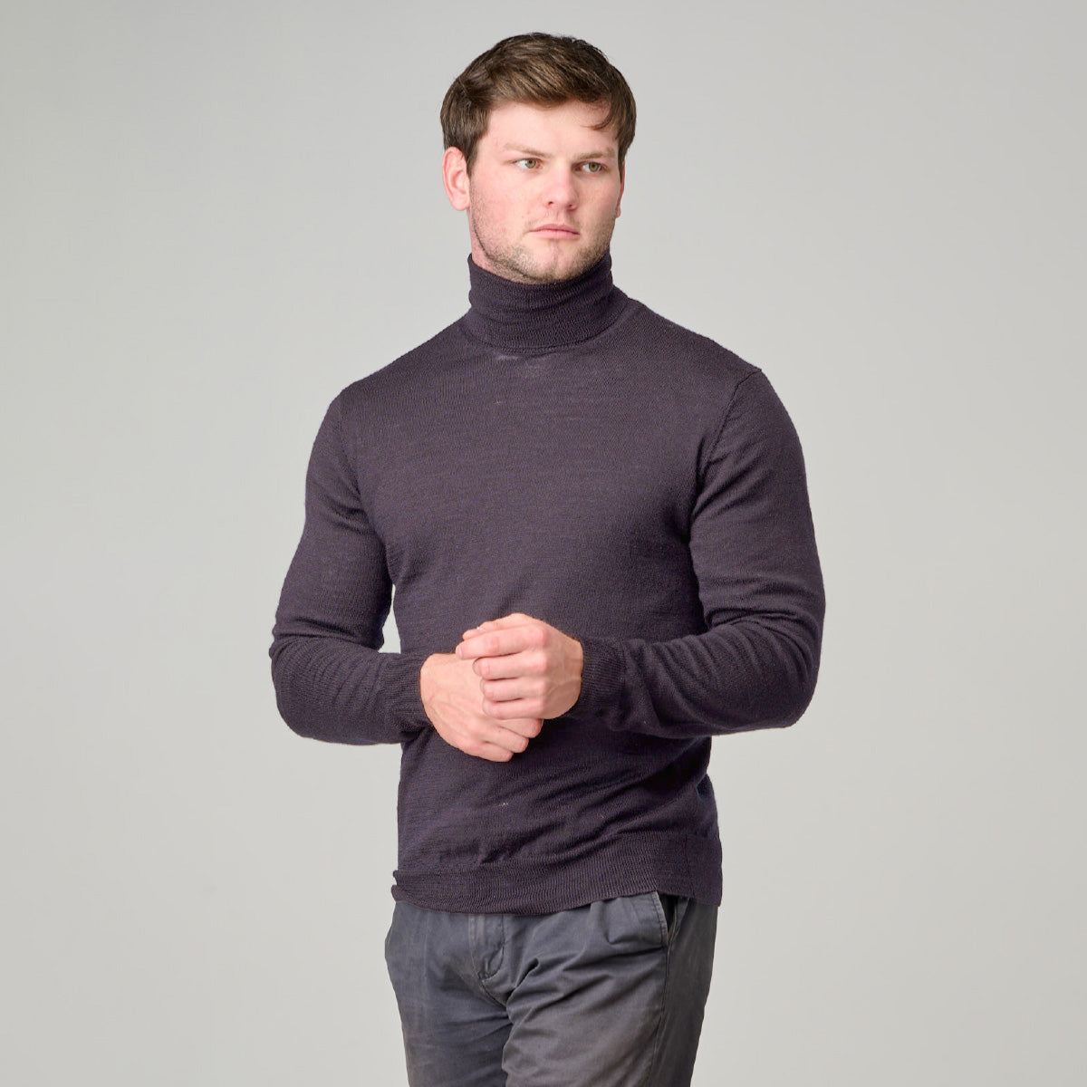 Ansett Mens Roll Neck Pullover