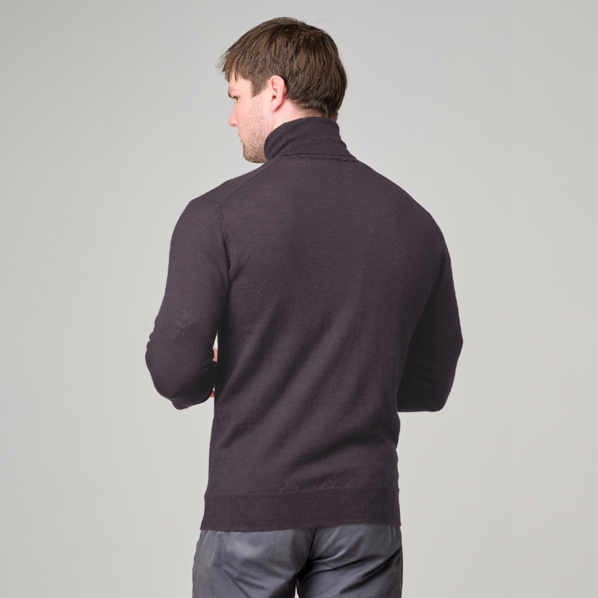 Ansett Mens Roll Neck Pullover
