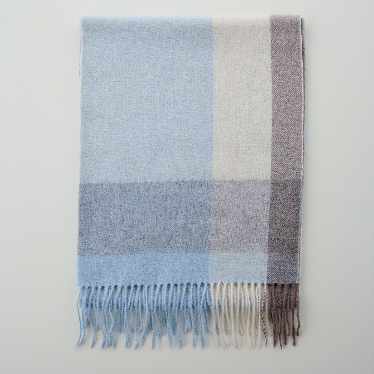 Cashmere Wool Check Scarf