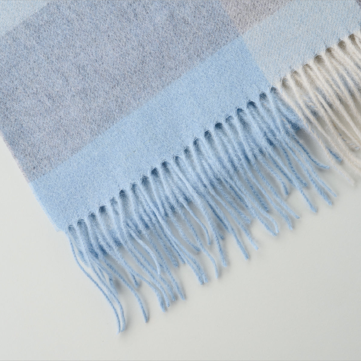 Cashmere Wool Check Scarf