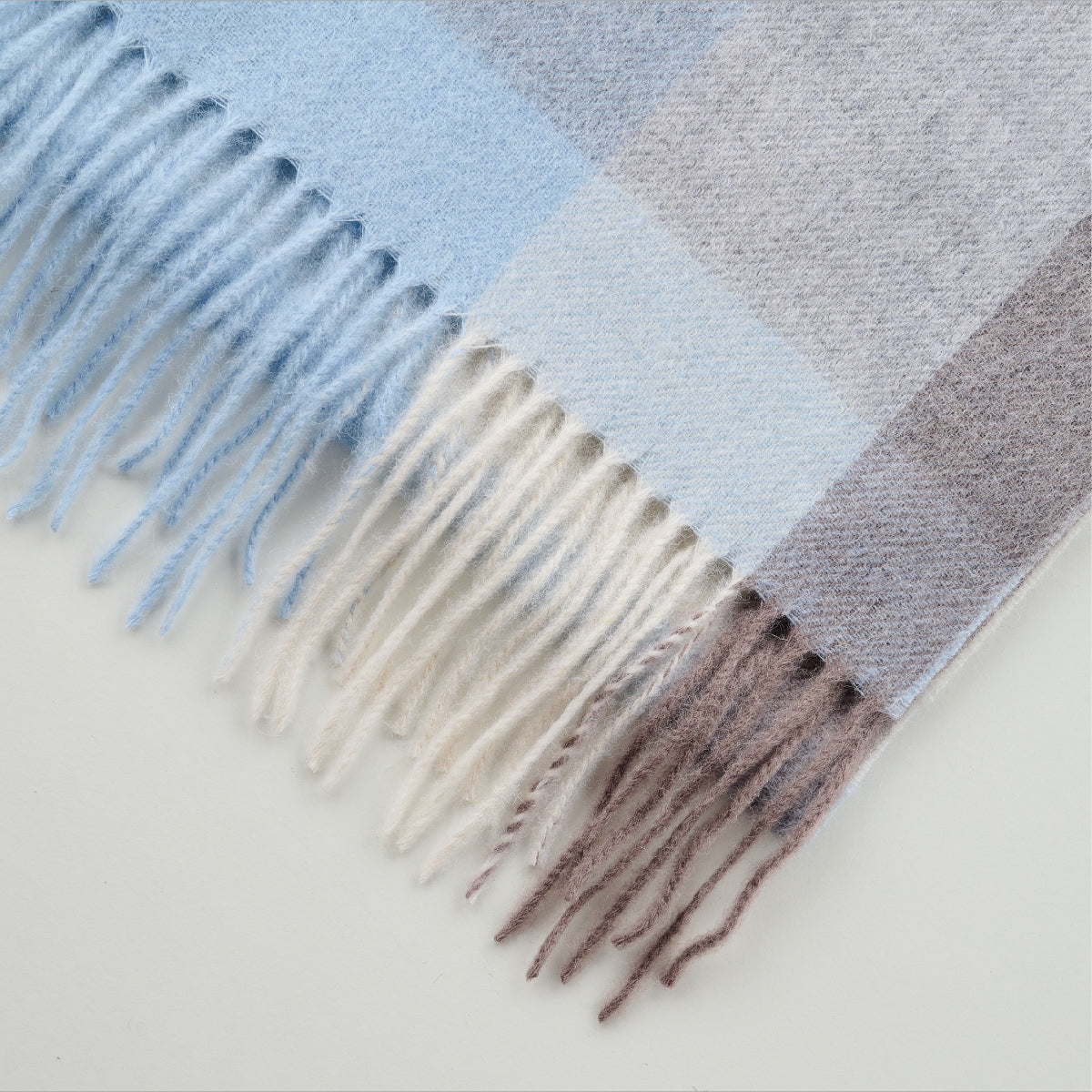 Cashmere Wool Check Scarf