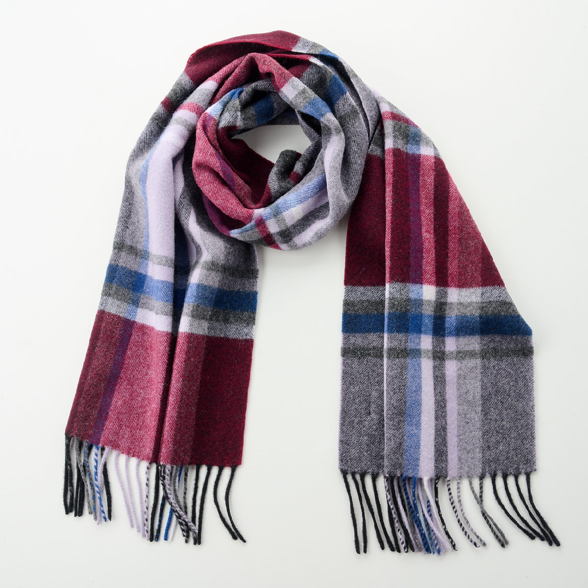 Cashmere Wool Check Scarf
