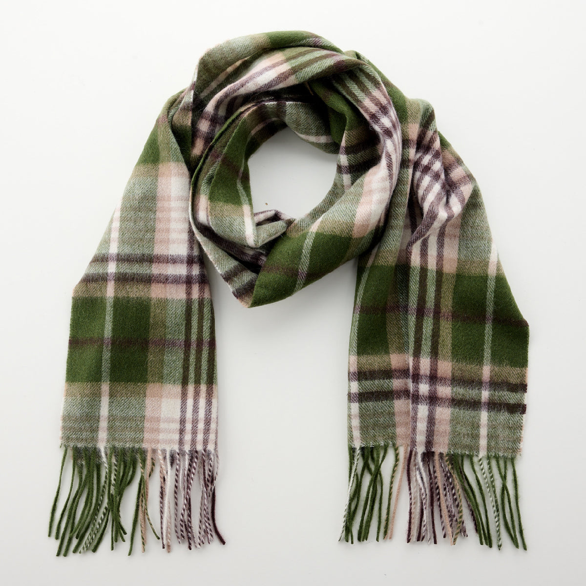 Cashmere Wool Check Scarf