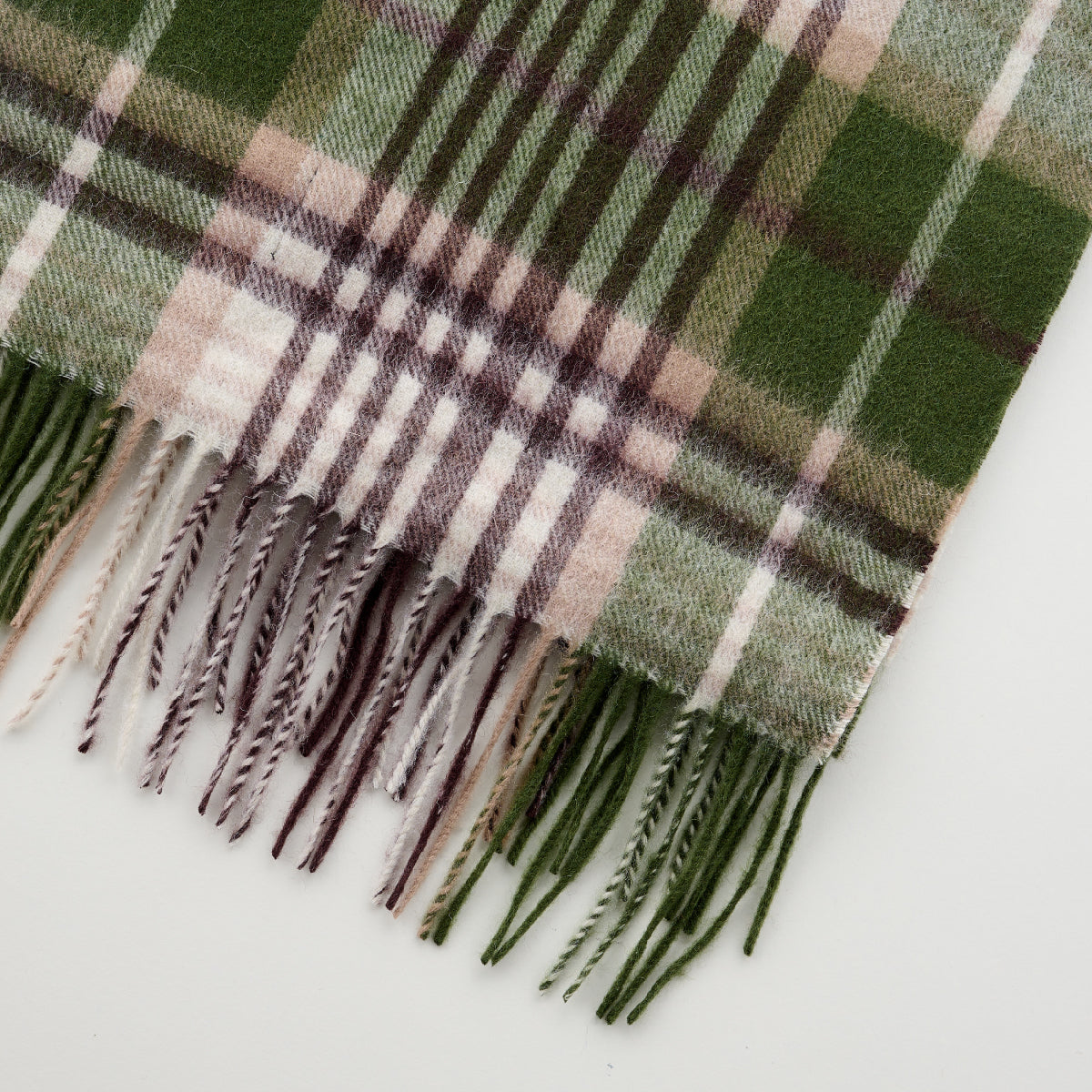 Cashmere Wool Check Scarf