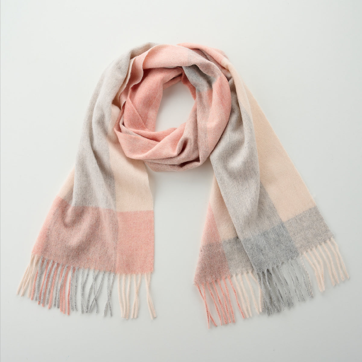 Cashmere Wool Check Scarf