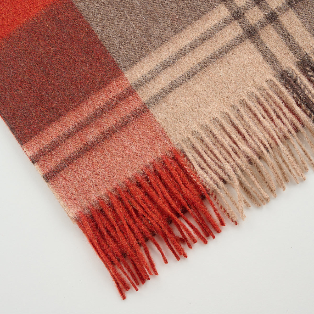 Cashmere Wool Check Scarf
