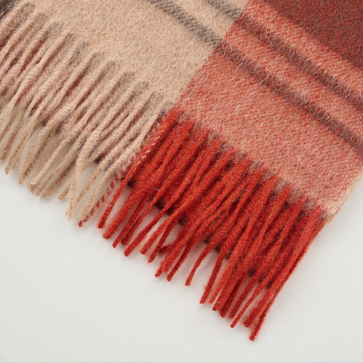 Cashmere Wool Check Scarf