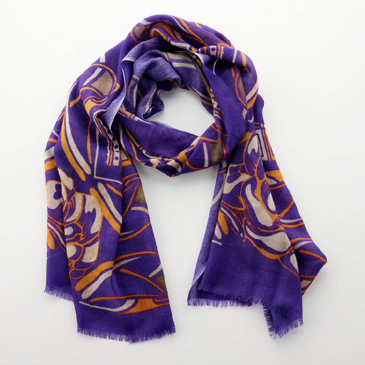 100% Printed Wool Scarf