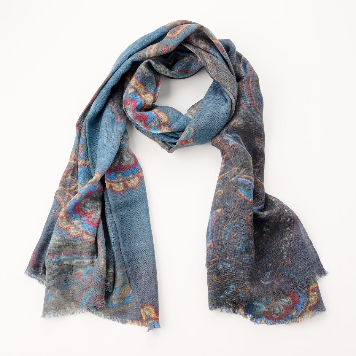100% Printed Wool Scarf