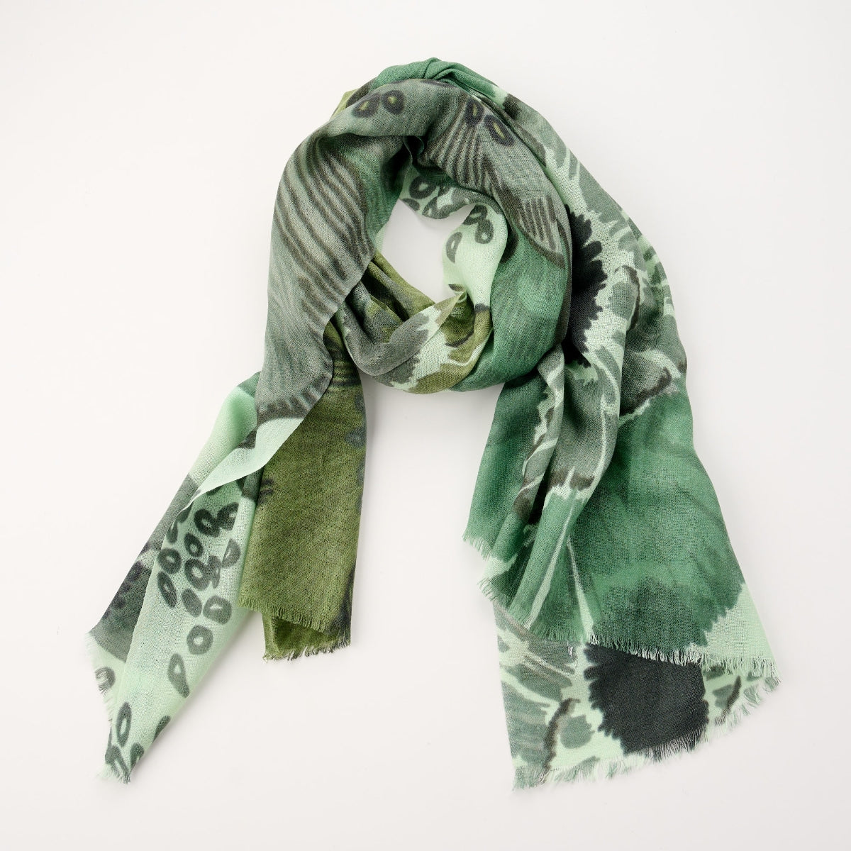 100% Printed Wool Scarf