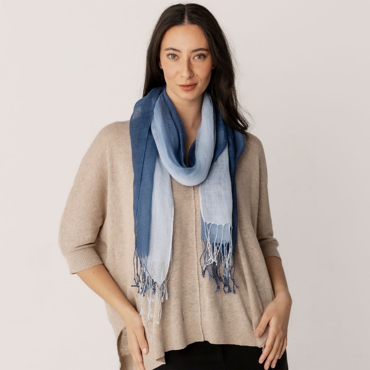 100% Linen Ombre Scarf