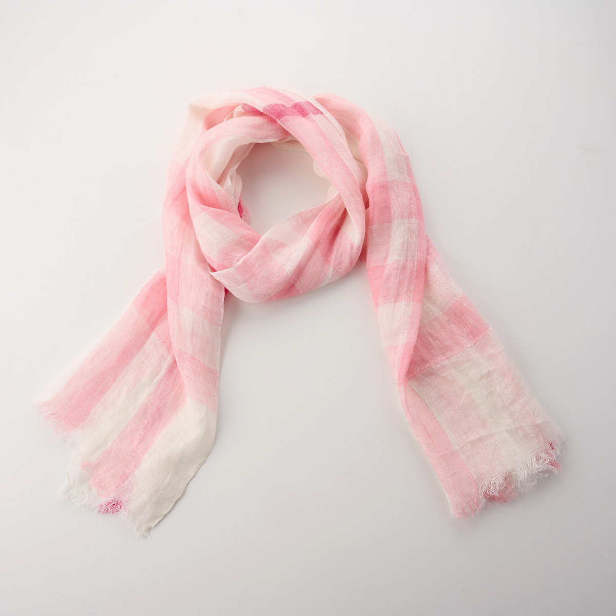 Linen Check Scarf