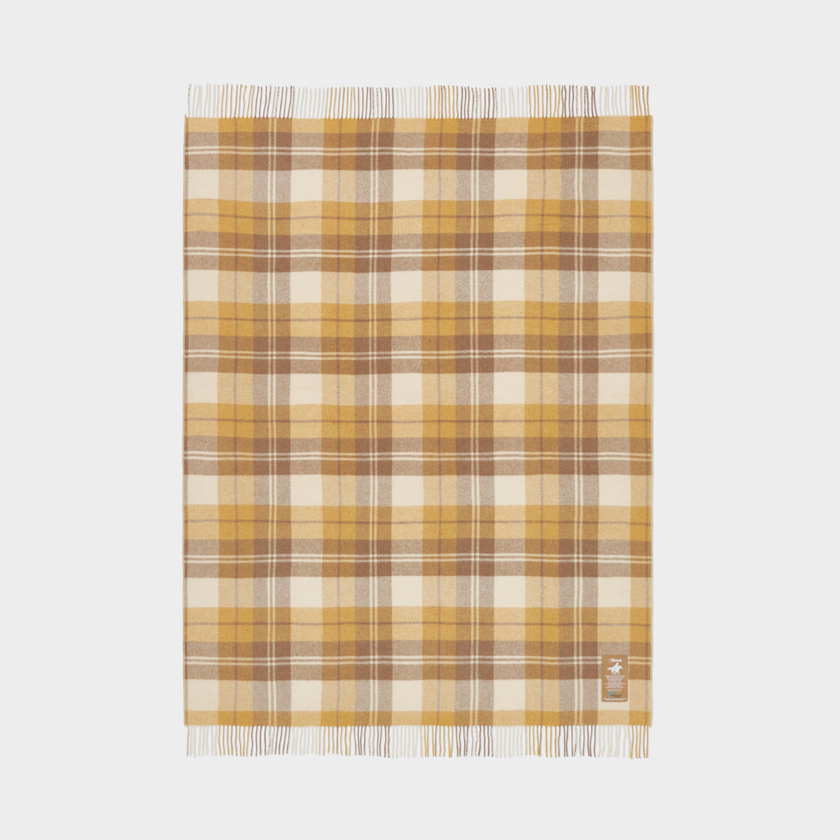 Billabong Fringed Tartan Throw Blanket