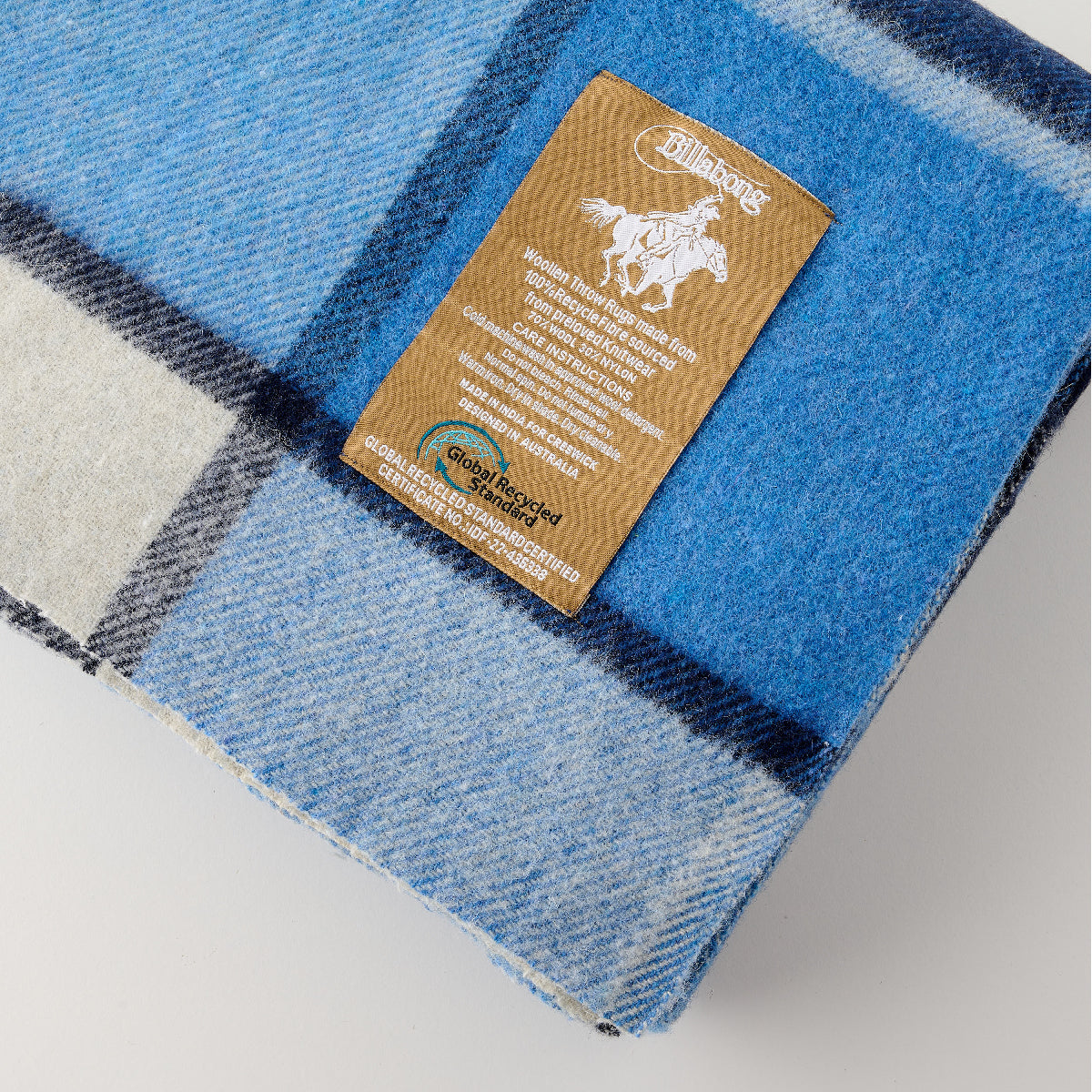 Billabong Multi Purpose Blanket Raw Edge Check - 2 Pack