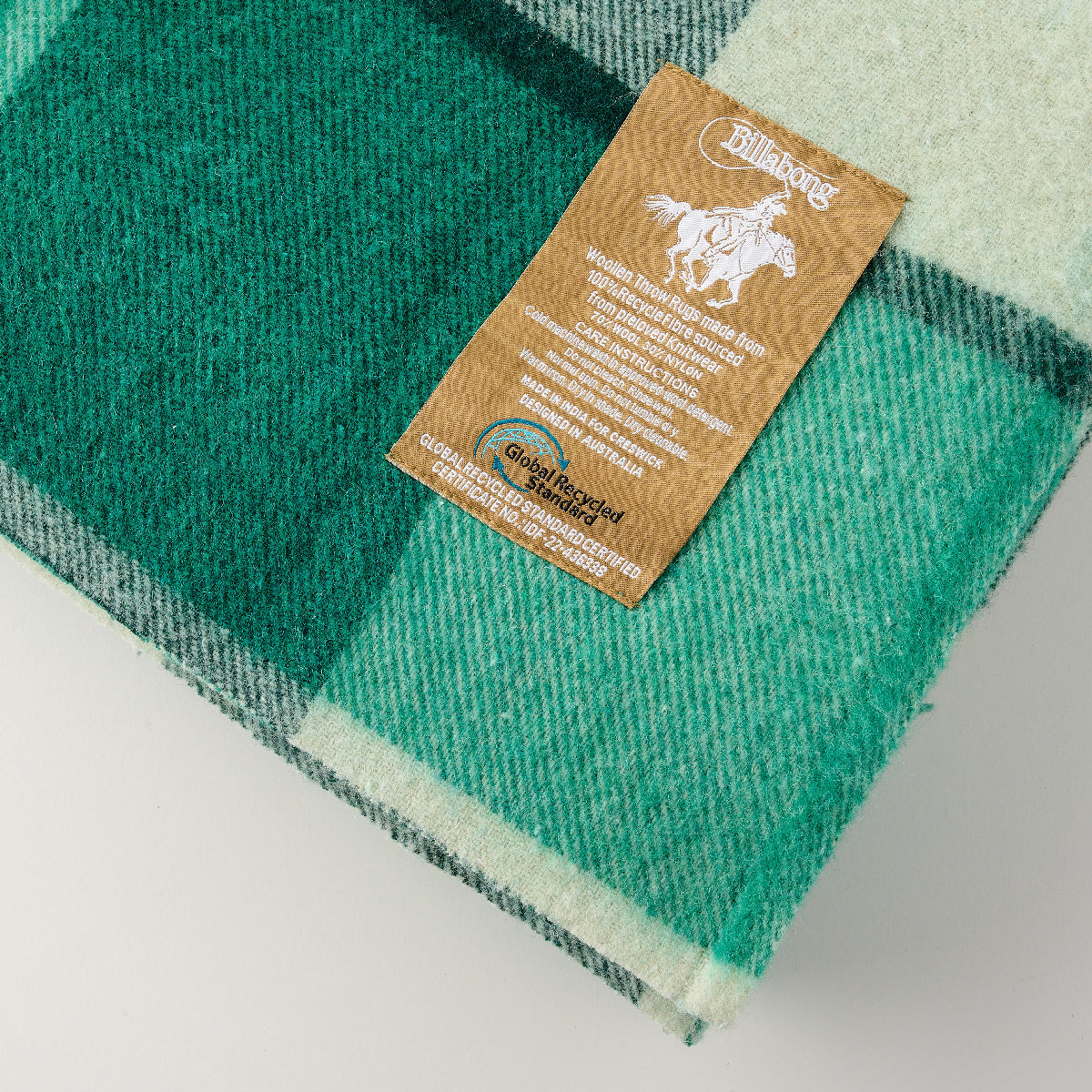 Billabong Multi Purpose Blanket Raw Edge Check - 2 Pack