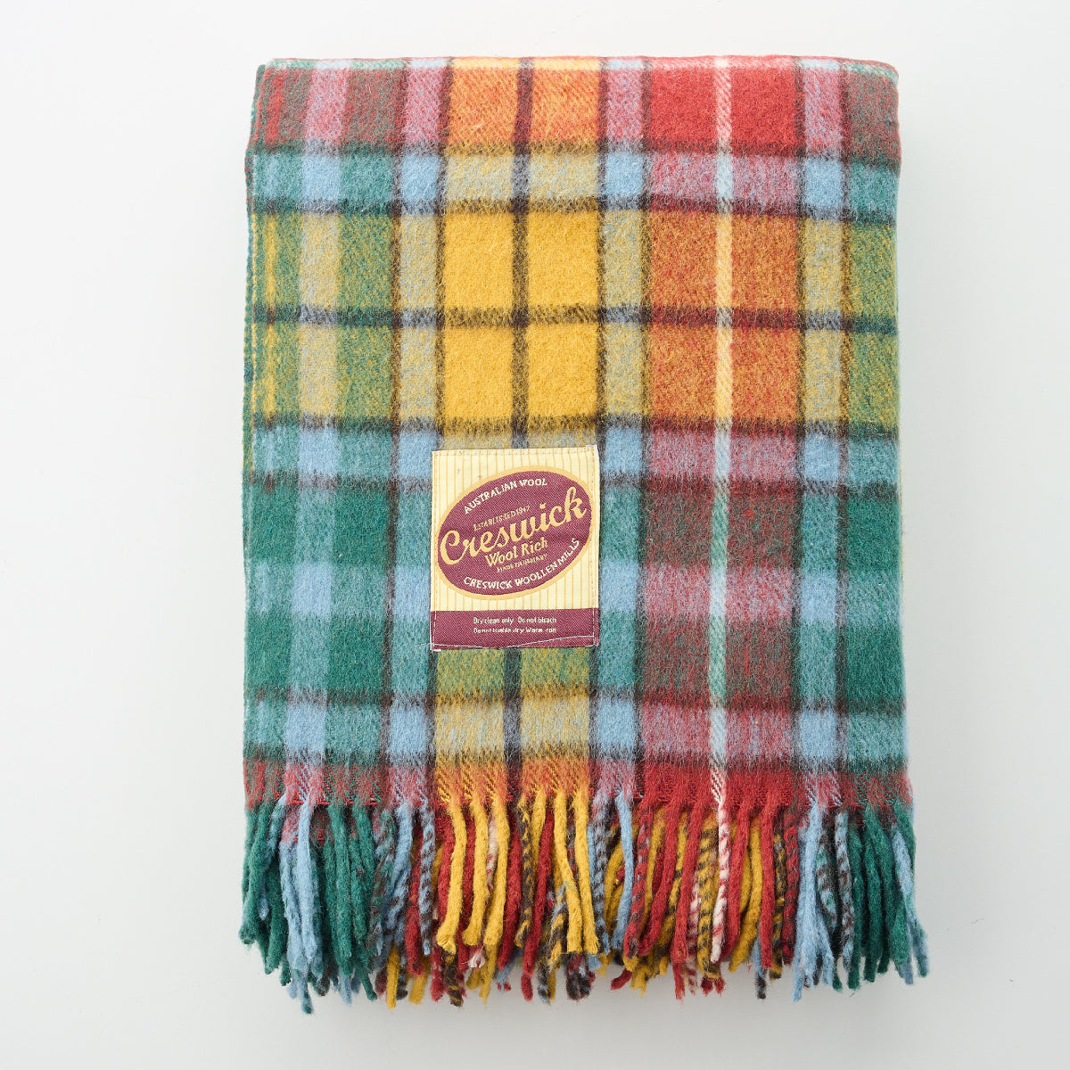 Billabong Fringed Throw Blanket Check