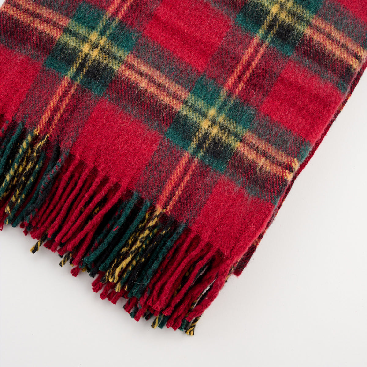 Billabong Fringed Tartan Throw Blanket III