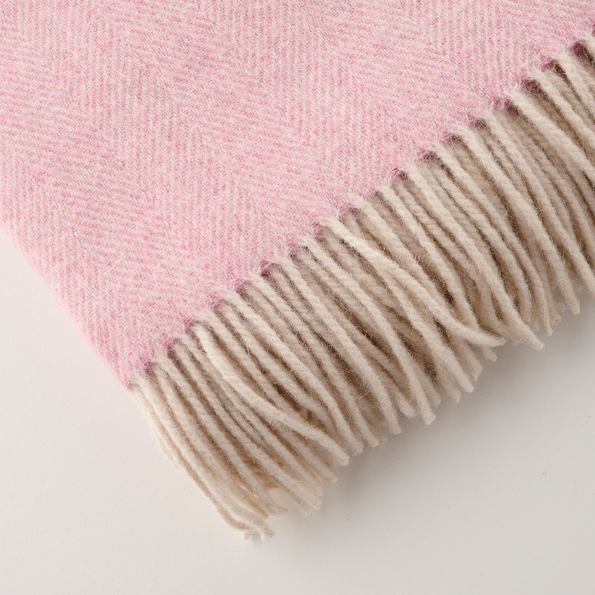 Alpaca Wool Throw Fringe Herringbone