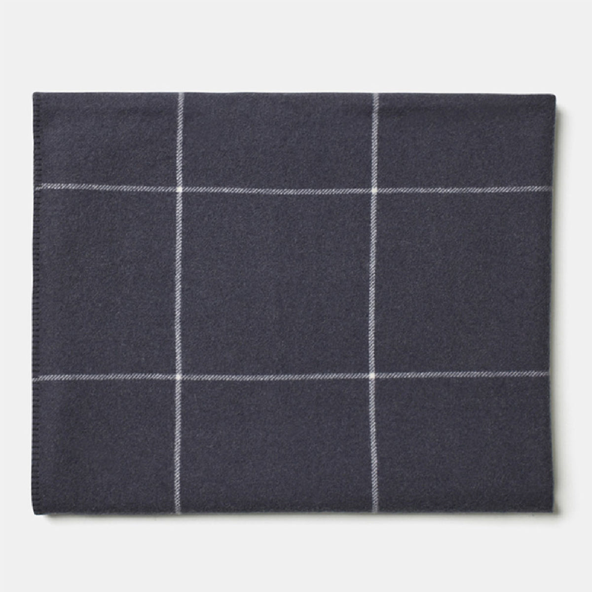 Fine Merino Wool Stitch Check Throw