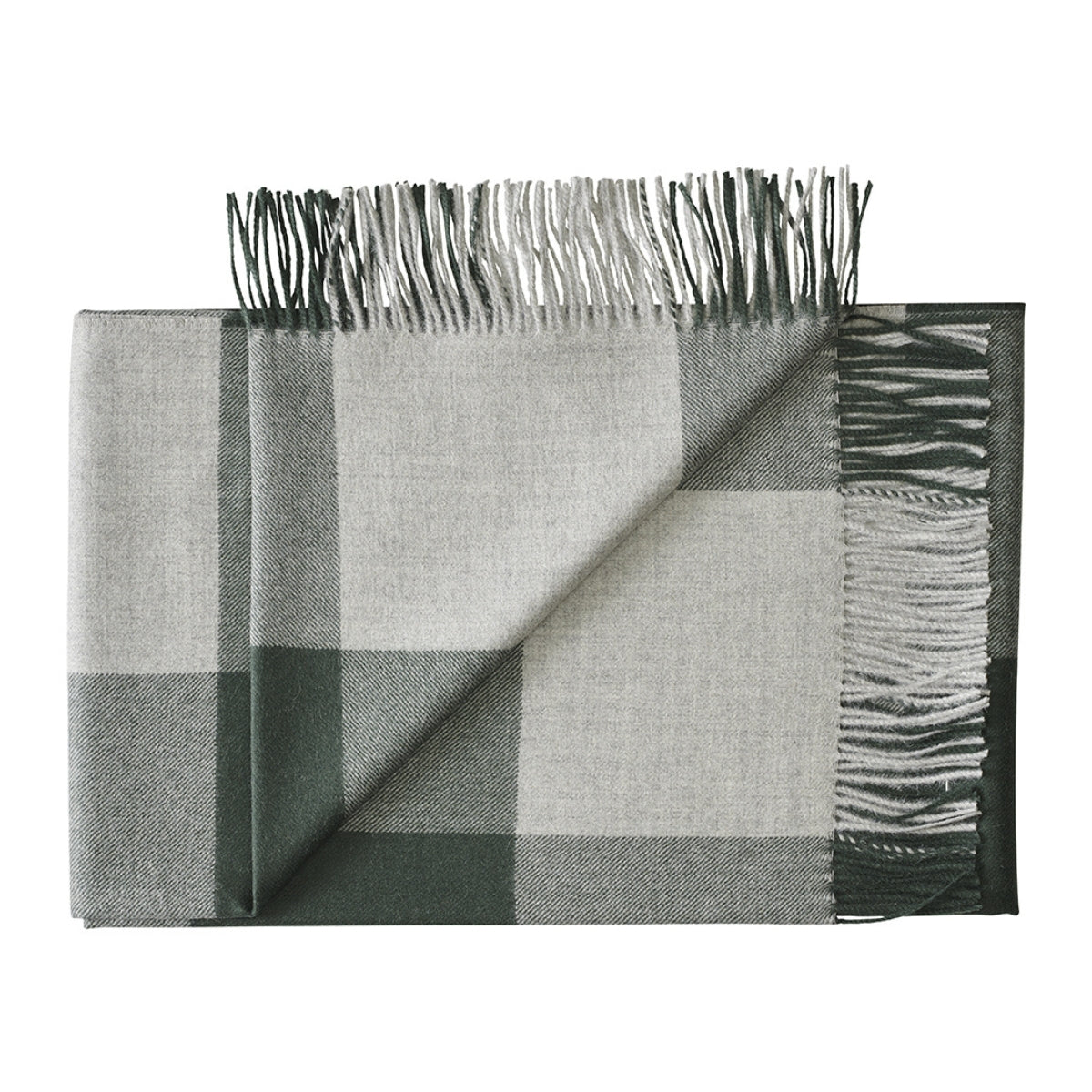 Baby Alpaca Block Check Throw