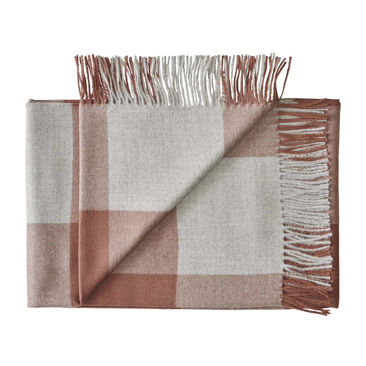 Baby Alpaca Block Check Throw