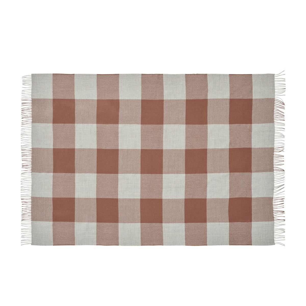 Baby Alpaca Block Check Throw