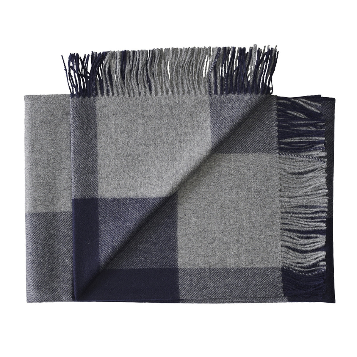 Baby Alpaca Block Check Throw