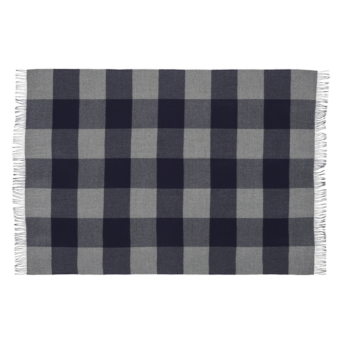 Baby Alpaca Block Check Throw