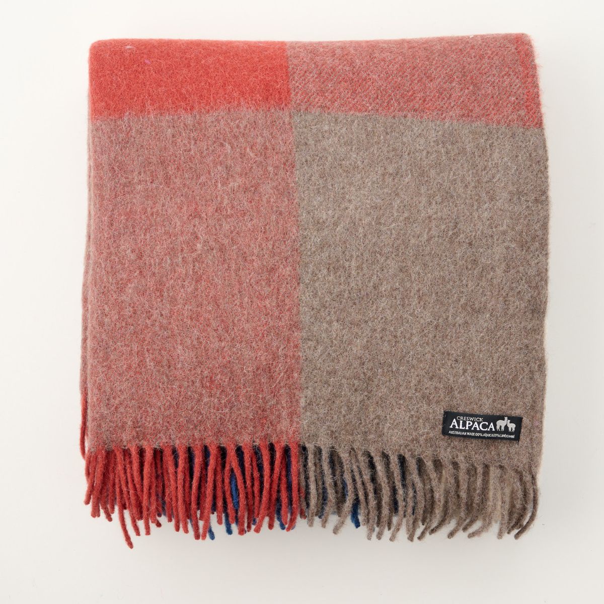 Alpaca Australian Wool Throw Fringe Springmount