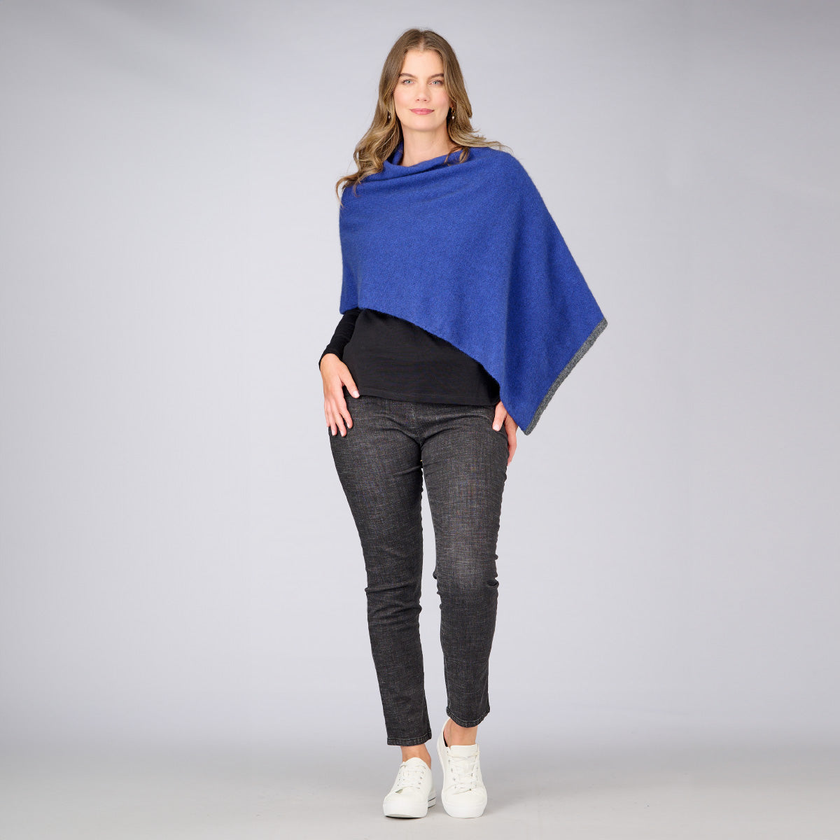 Two Tone Possum Poncho