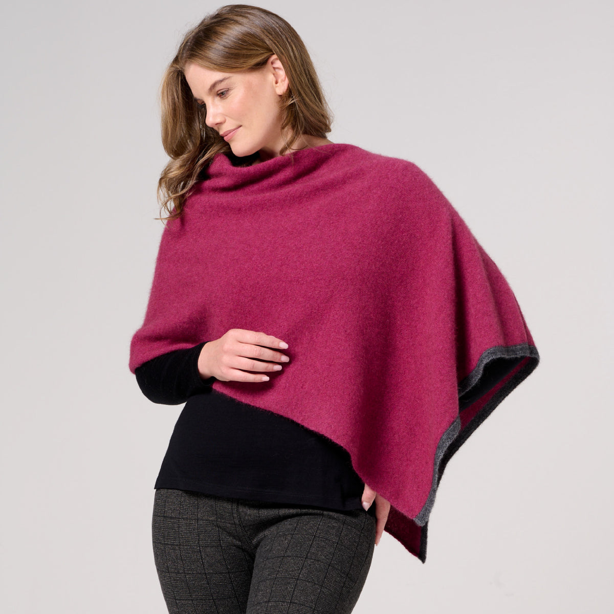 Two Tone Possum Poncho
