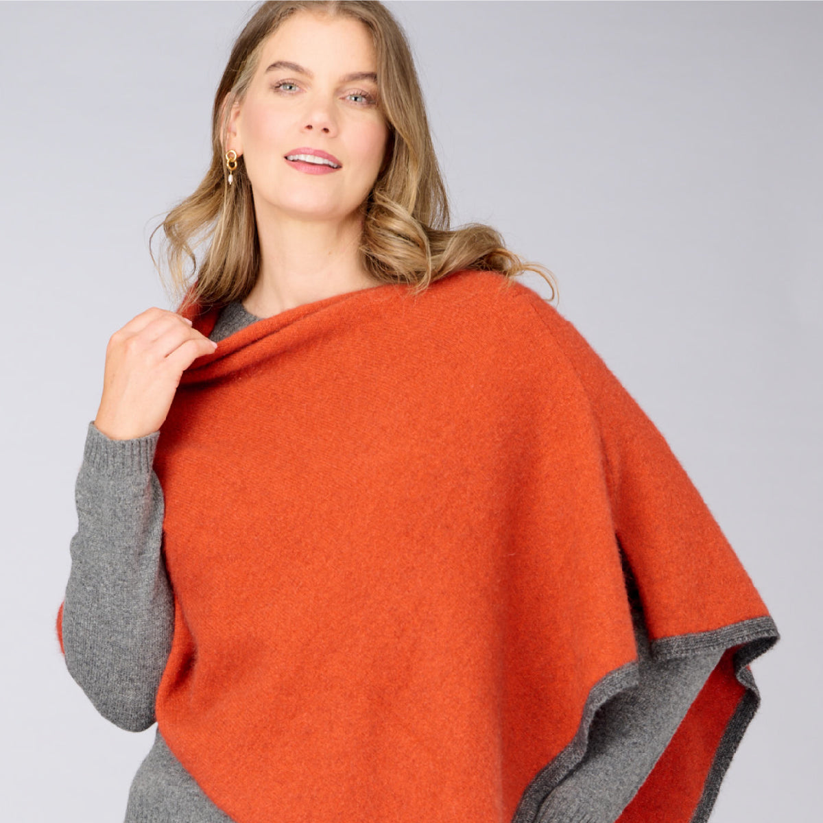 Two Tone Possum Poncho