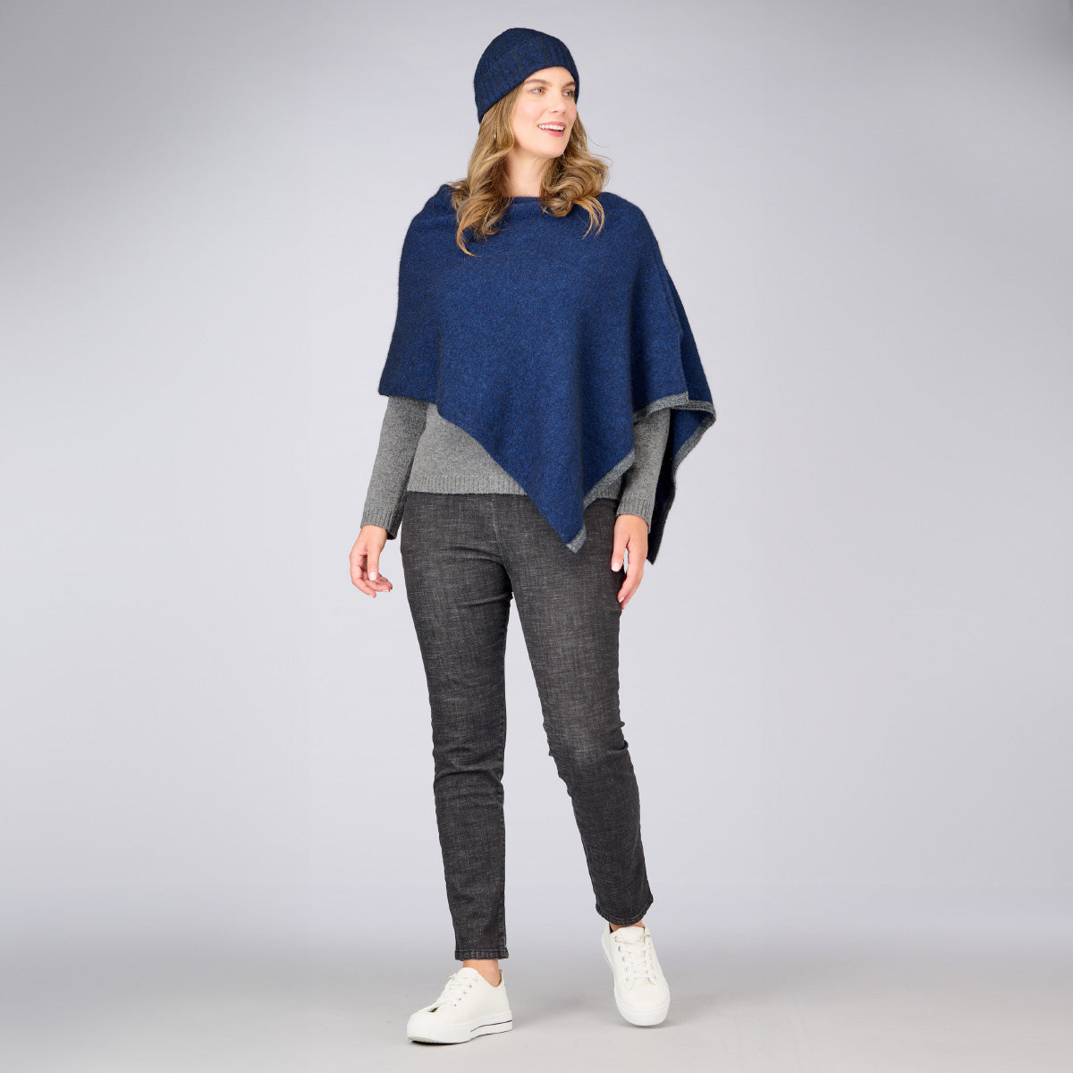 Two Tone Possum Poncho