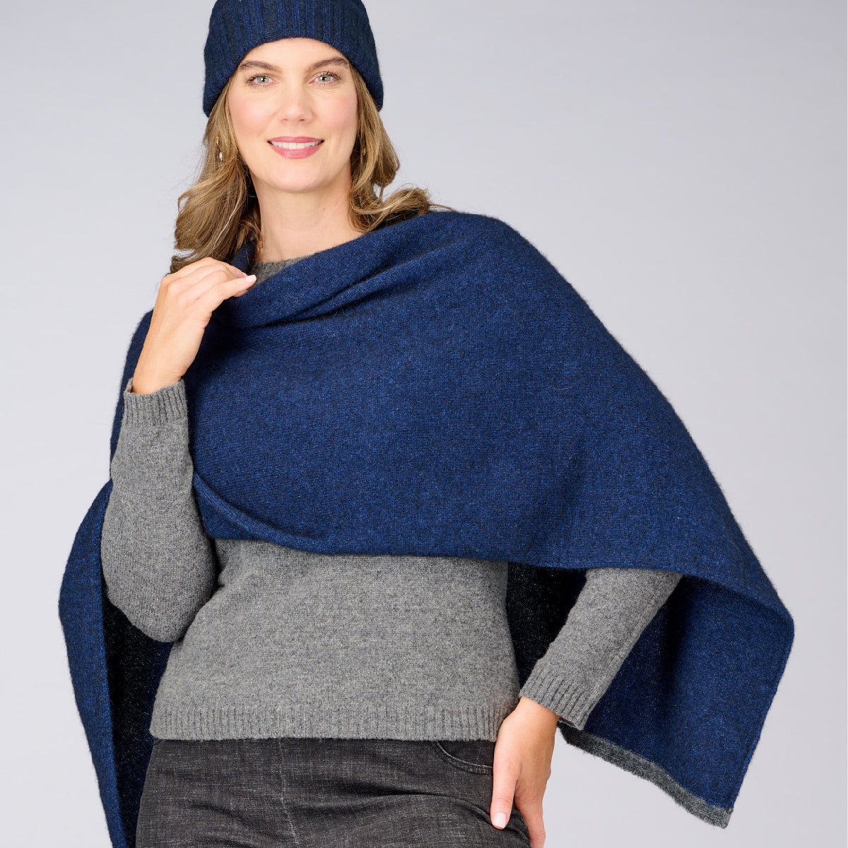 Two Tone Possum Poncho