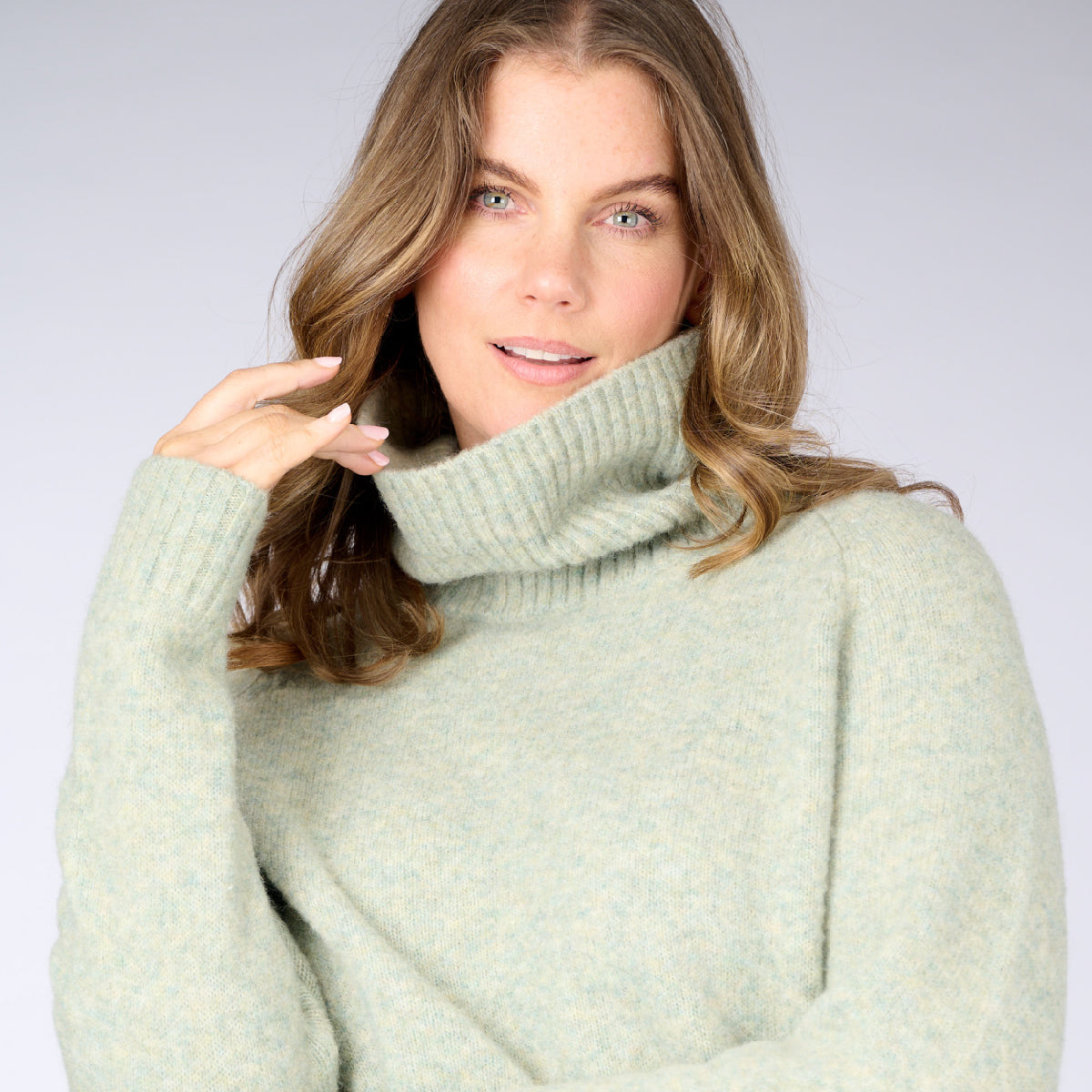 Alpaca Wool Blend Roll Neck Pullover