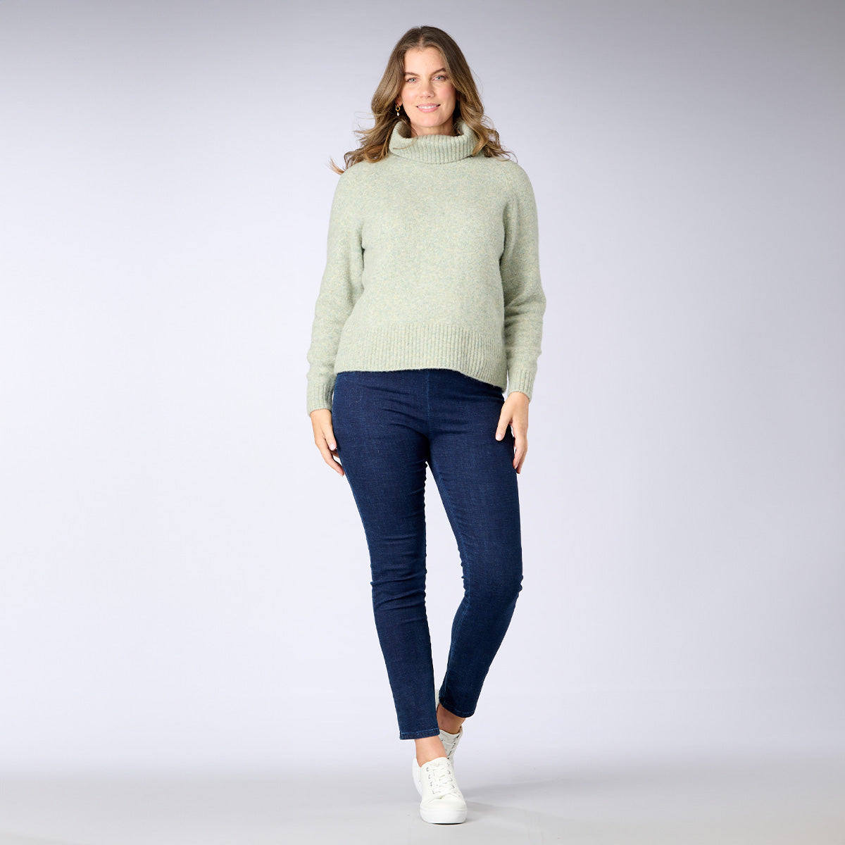 Alpaca Wool Blend Roll Neck Pullover