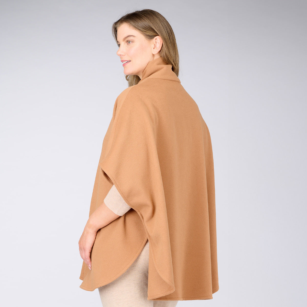 Wool Cashmere Blend Cape