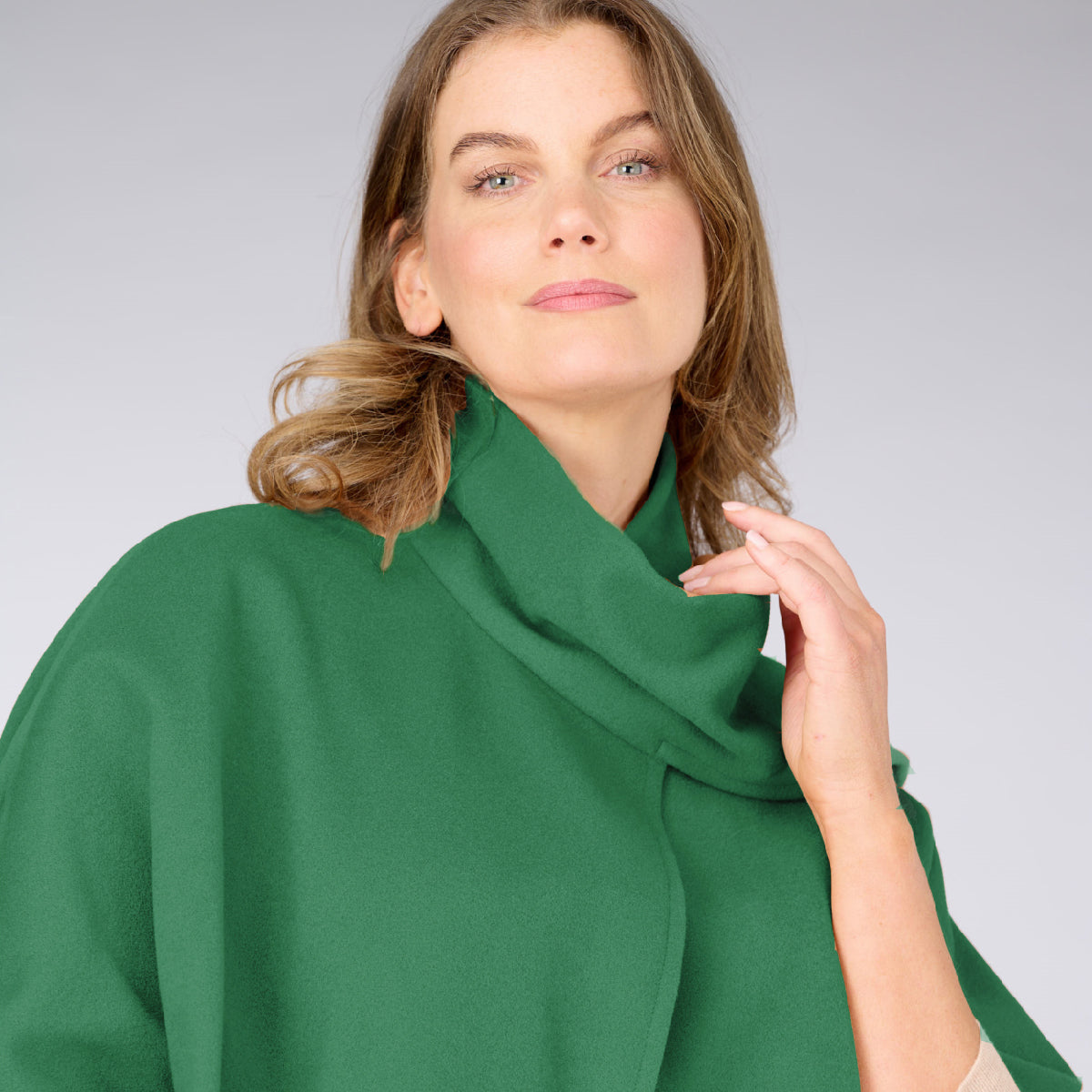 Wool Cashmere Blend Cape