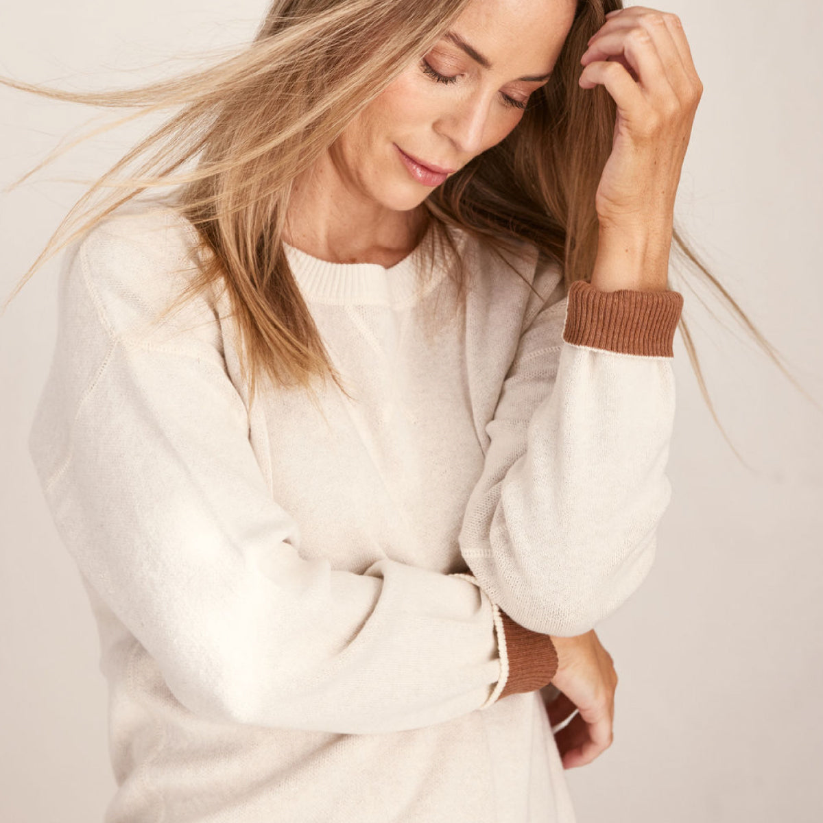 Cotton Cashmere Reversible Sweater