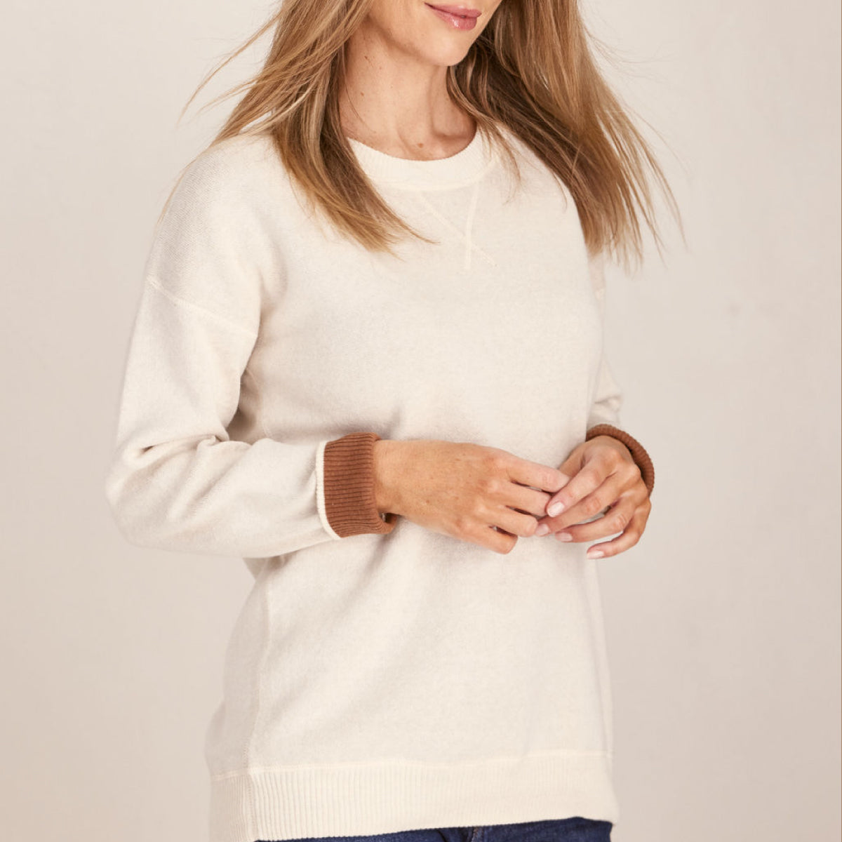 Cotton Cashmere Reversible Sweater