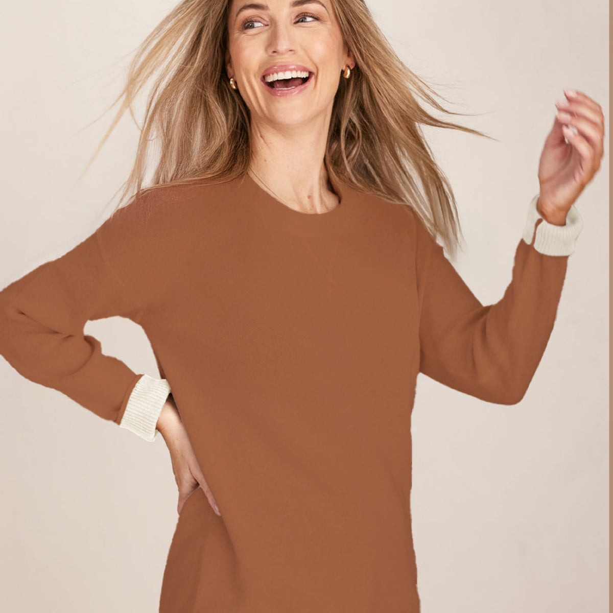 Cotton Cashmere Reversible Sweater