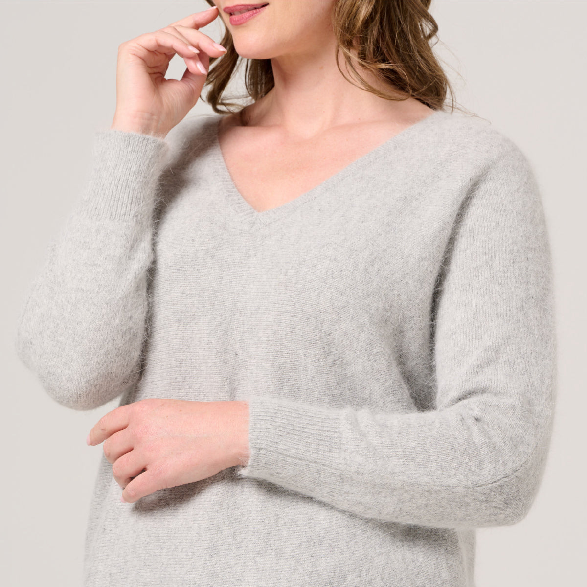Angora Blend Dolmain Sleeve Sweater