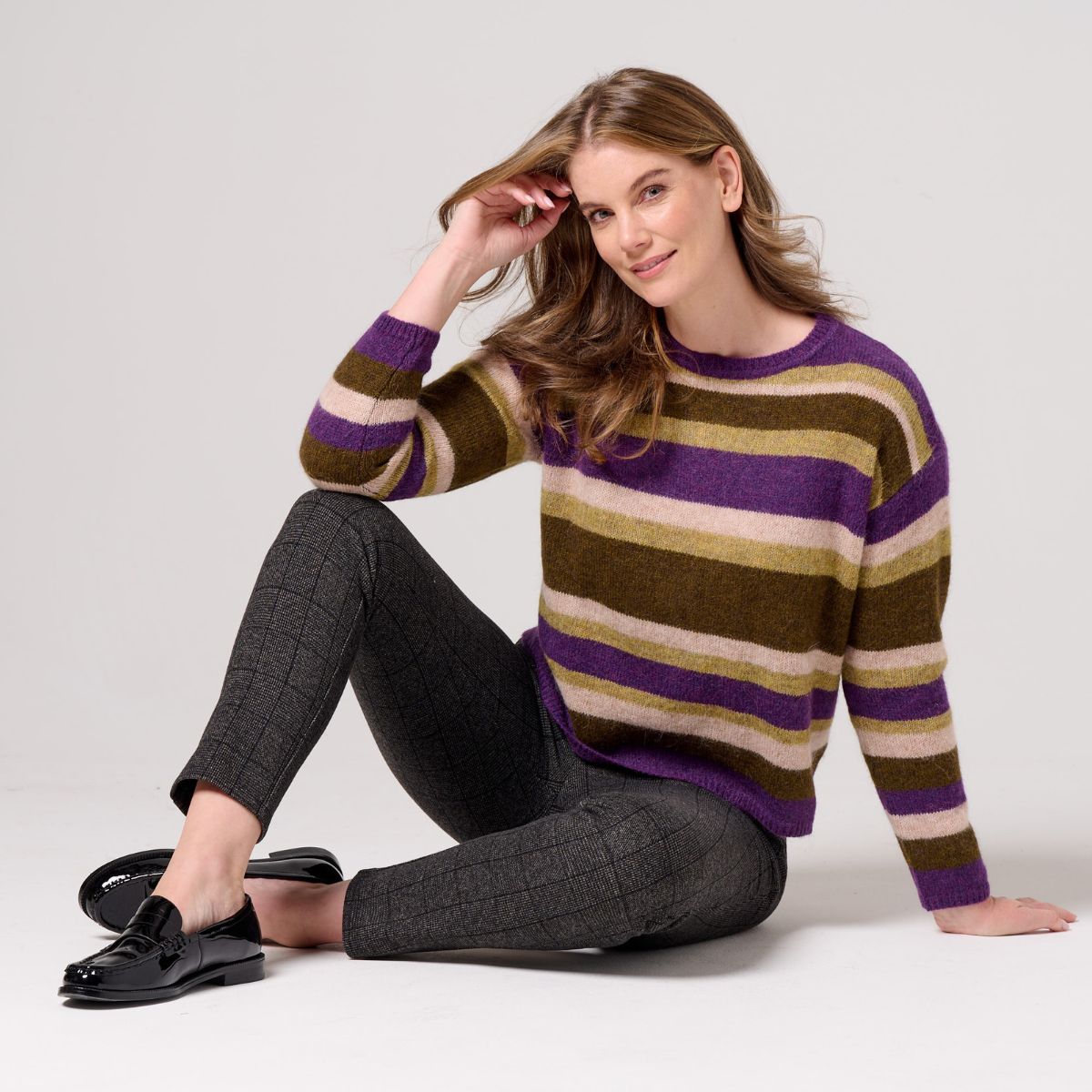Alpaca Multi Stripe Pullover