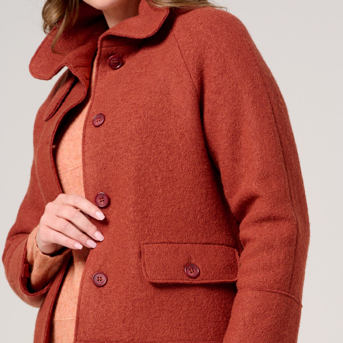 Boiled Wool Car Coat