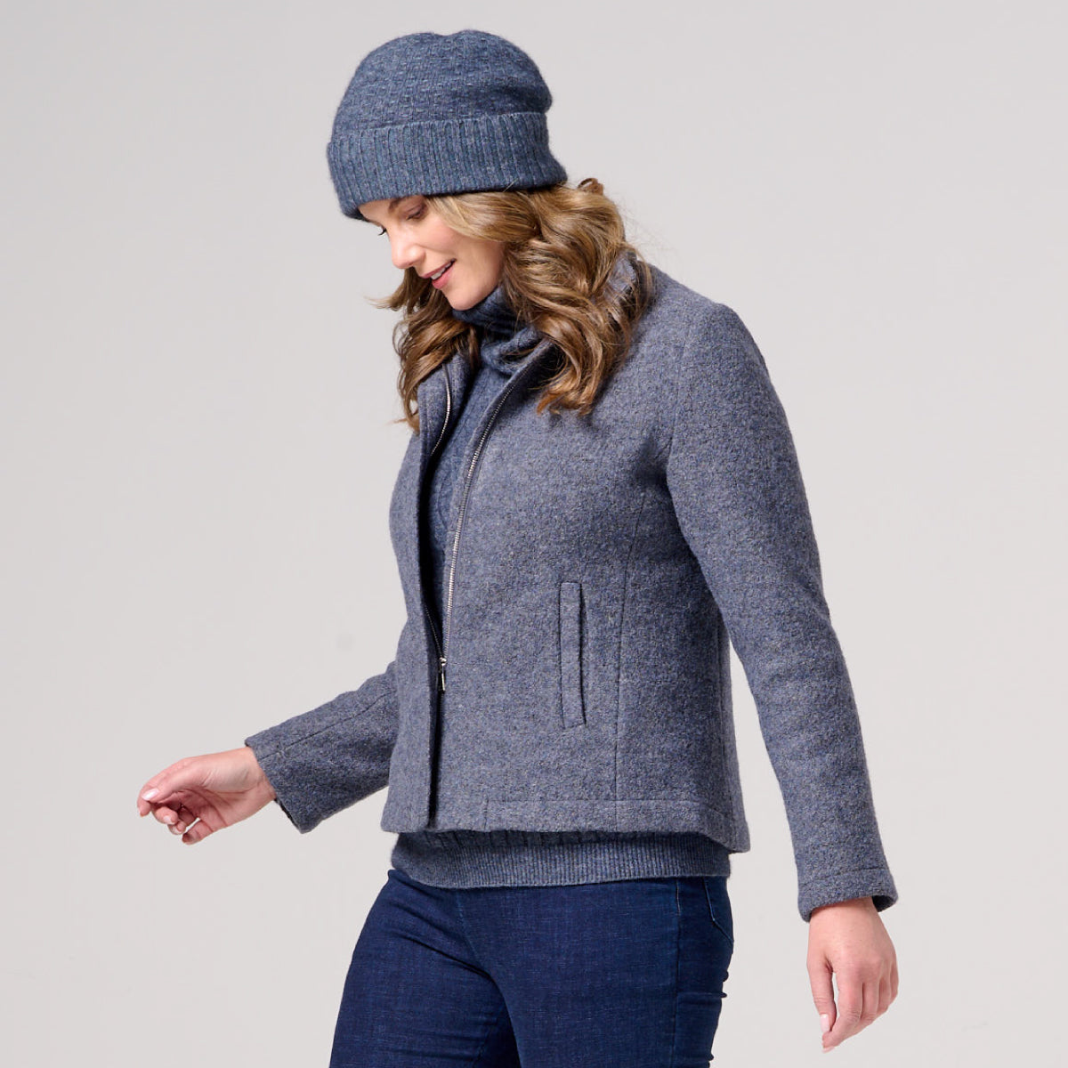 Boiled Wool Harrington Jacket